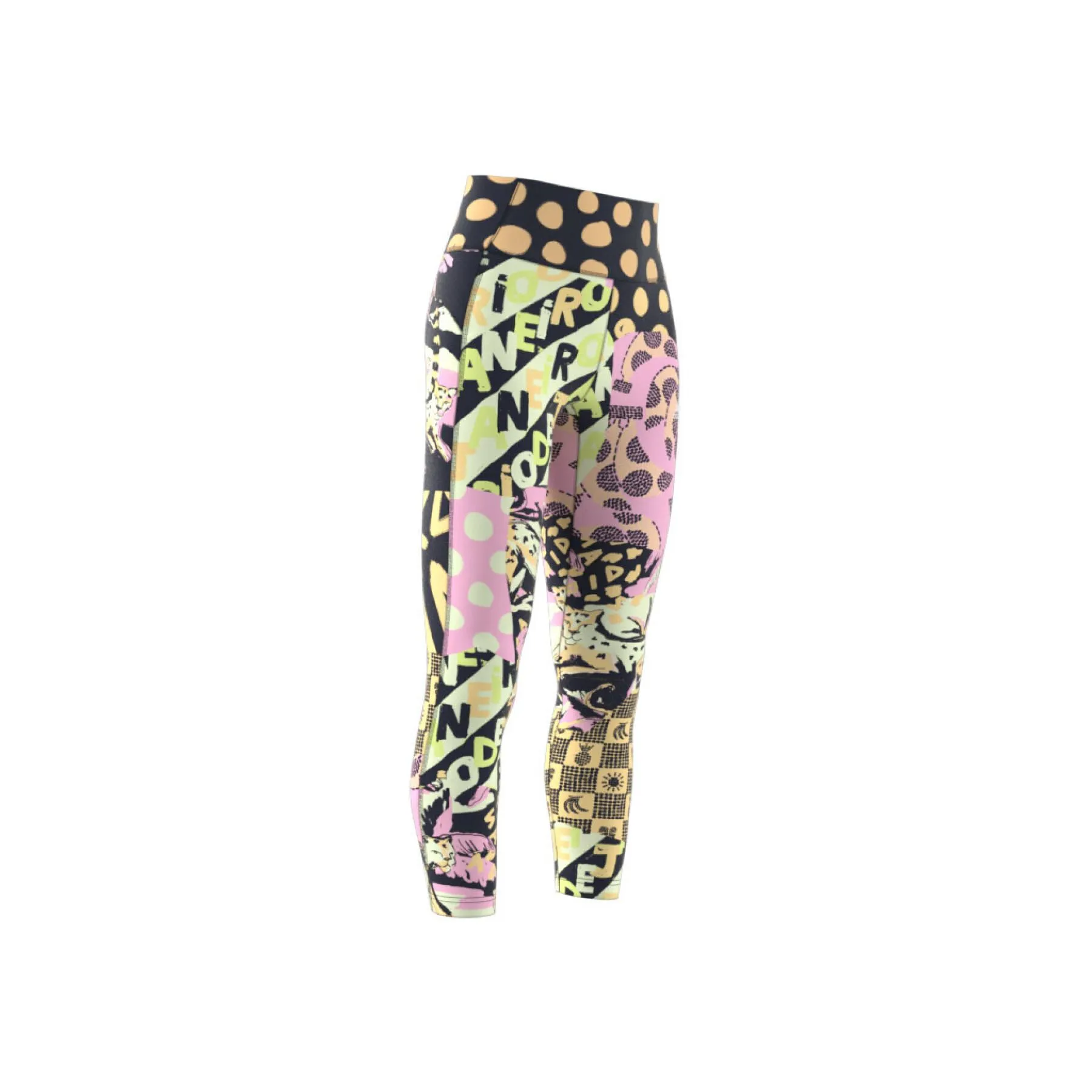 Leggings da donna adidas Farm Print Feel Brilliant Aeroready