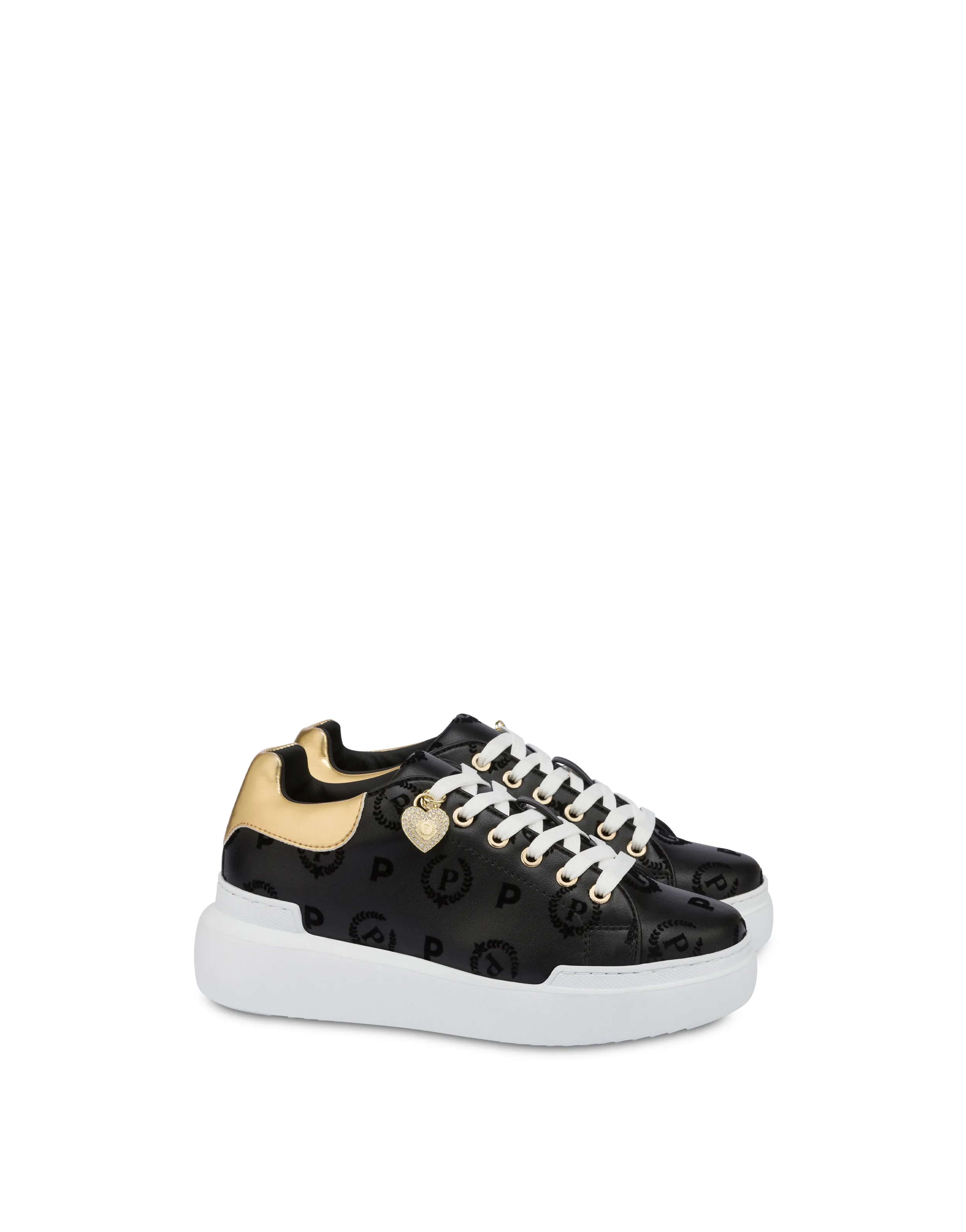     Linea Heritage Sneakers Con Charm Heritage Flock Nero/nero