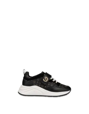     Linea Heritage Sneakers In Vitello E Pvc Logo Heritage Nero/nero