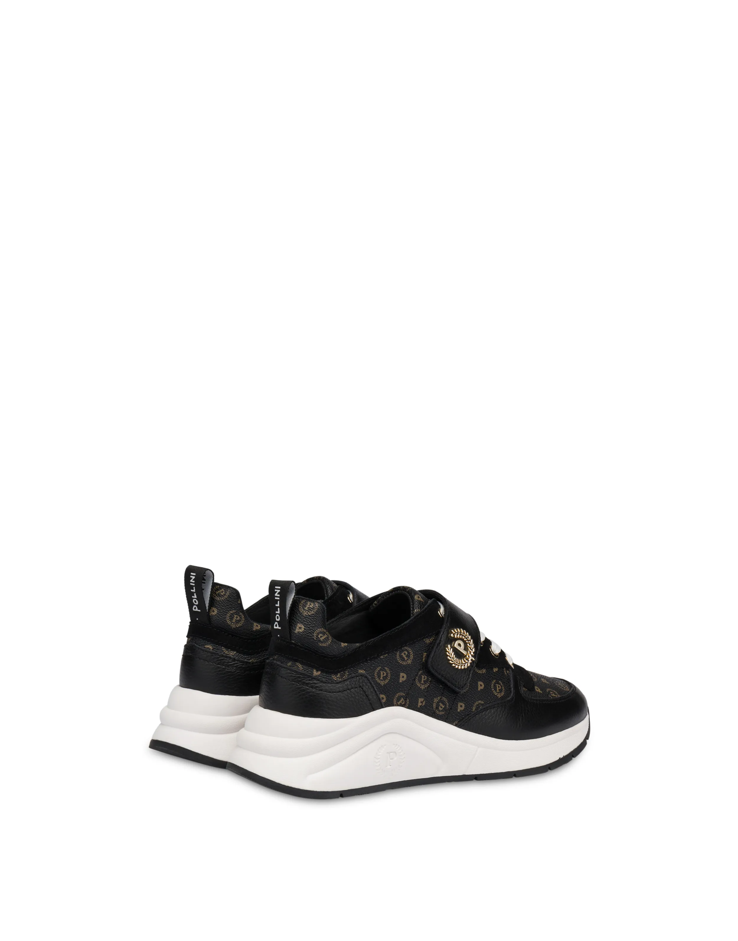     Linea Heritage Sneakers In Vitello E Pvc Logo Heritage Nero/nero