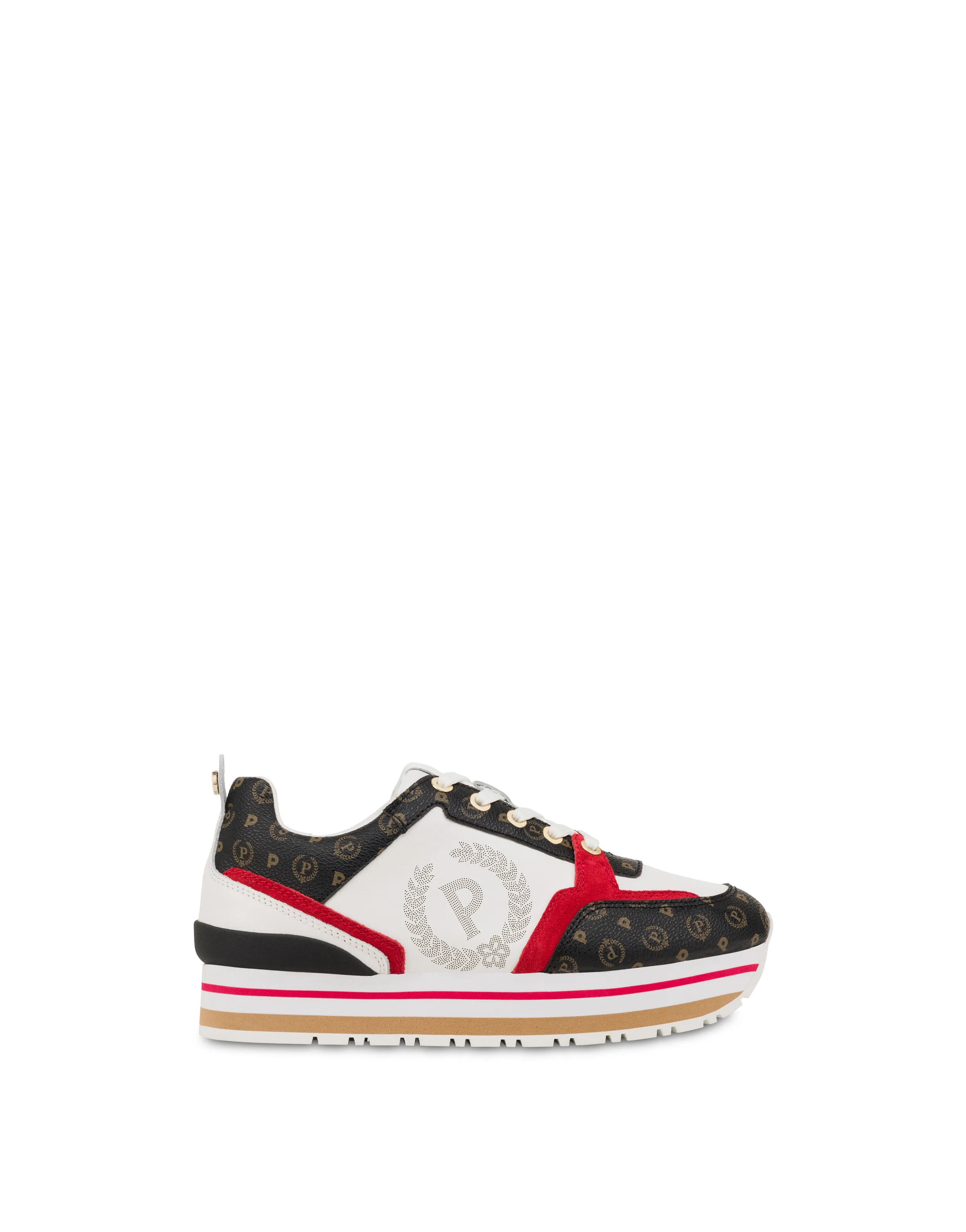     Linea Heritage Sneakers In Vitello Heritage Forever Nero/rosso/bianco