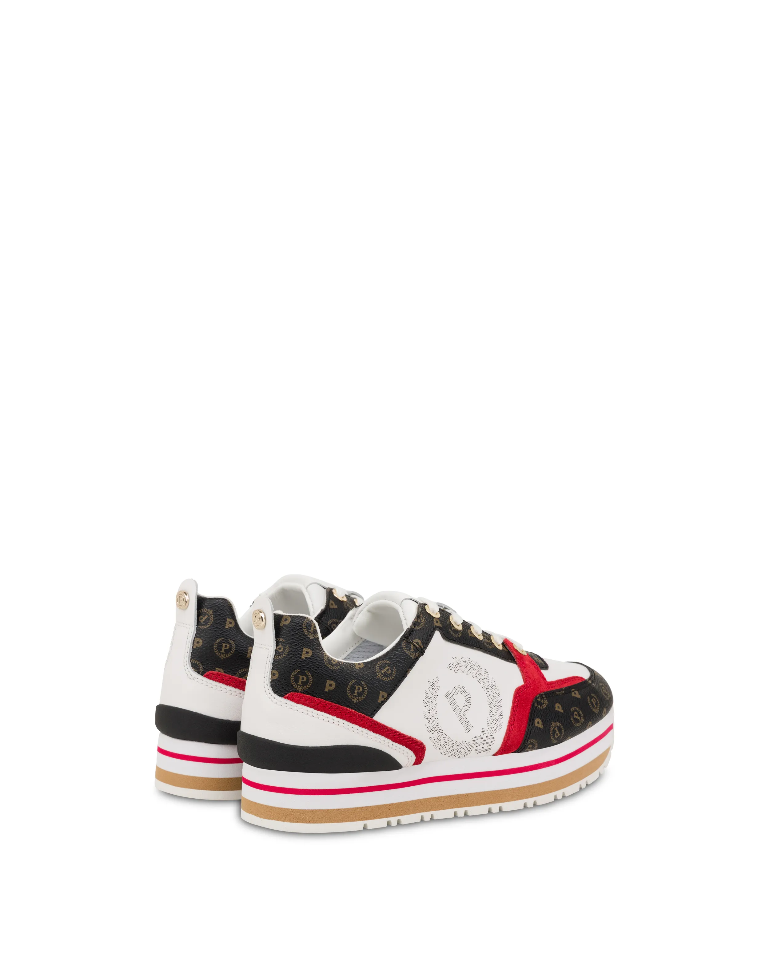     Linea Heritage Sneakers In Vitello Heritage Forever Nero/rosso/bianco