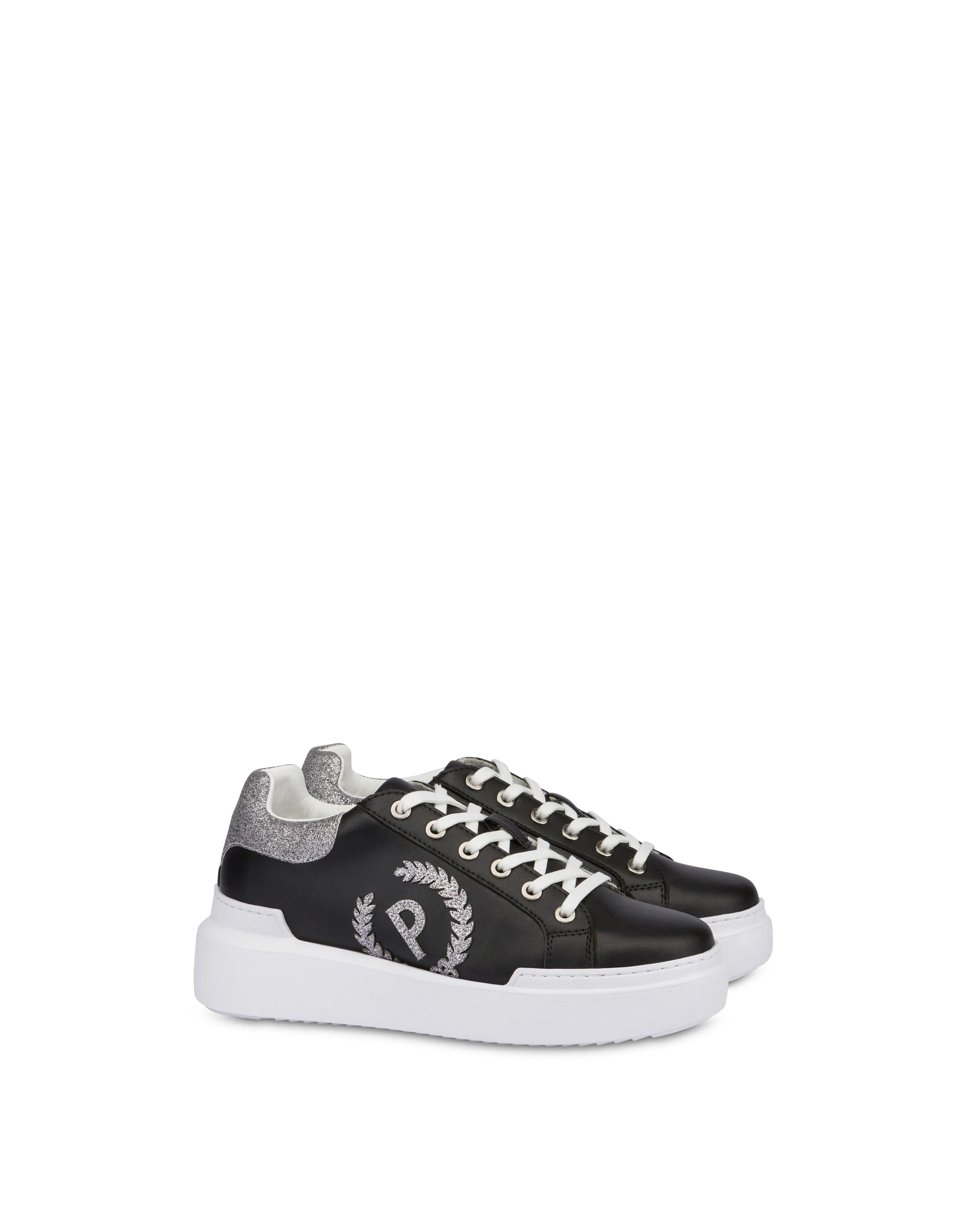     Linea Pollini Sneakers Carrie Con Glitter Nero/acciaio