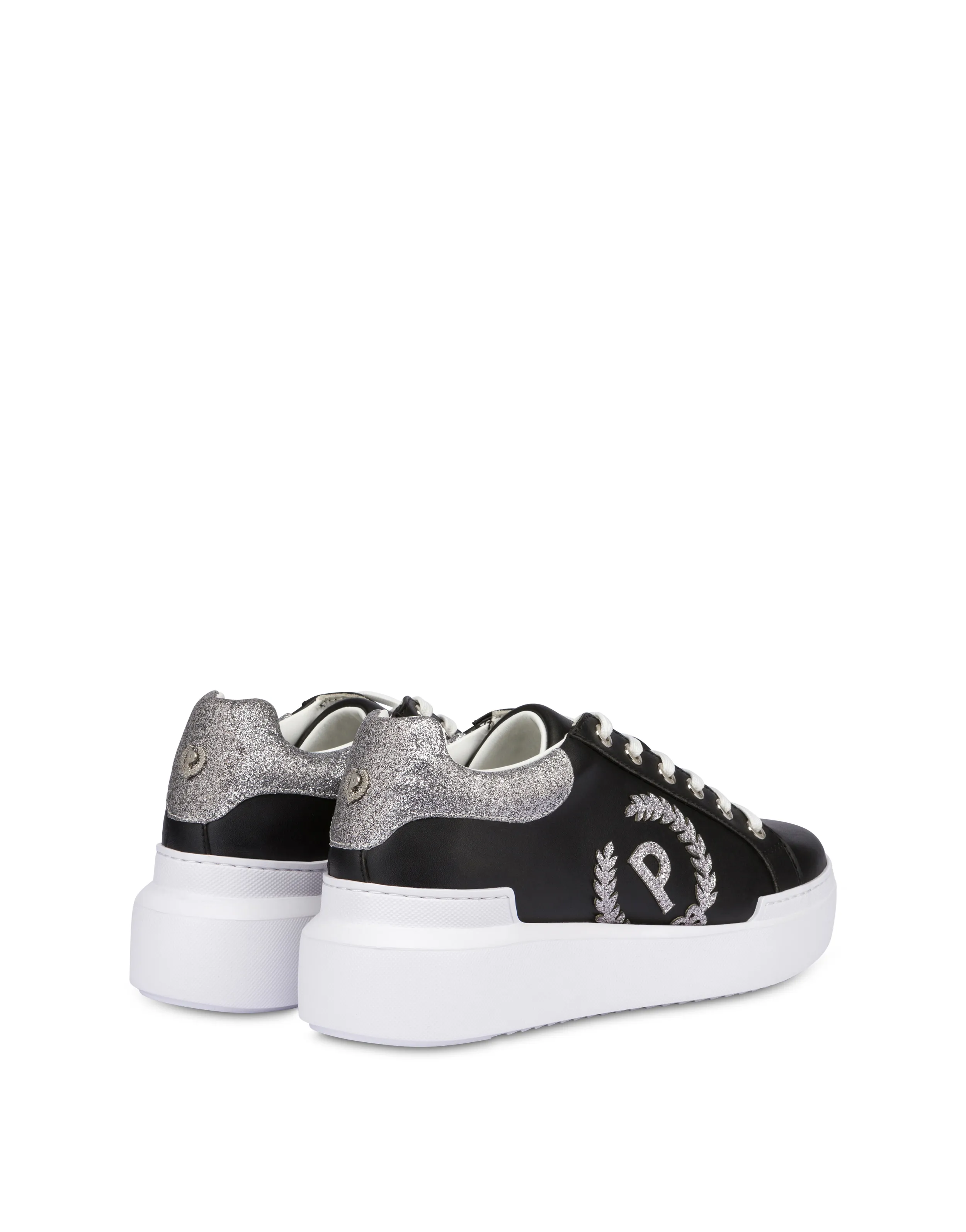     Linea Pollini Sneakers Carrie Con Glitter Nero/acciaio