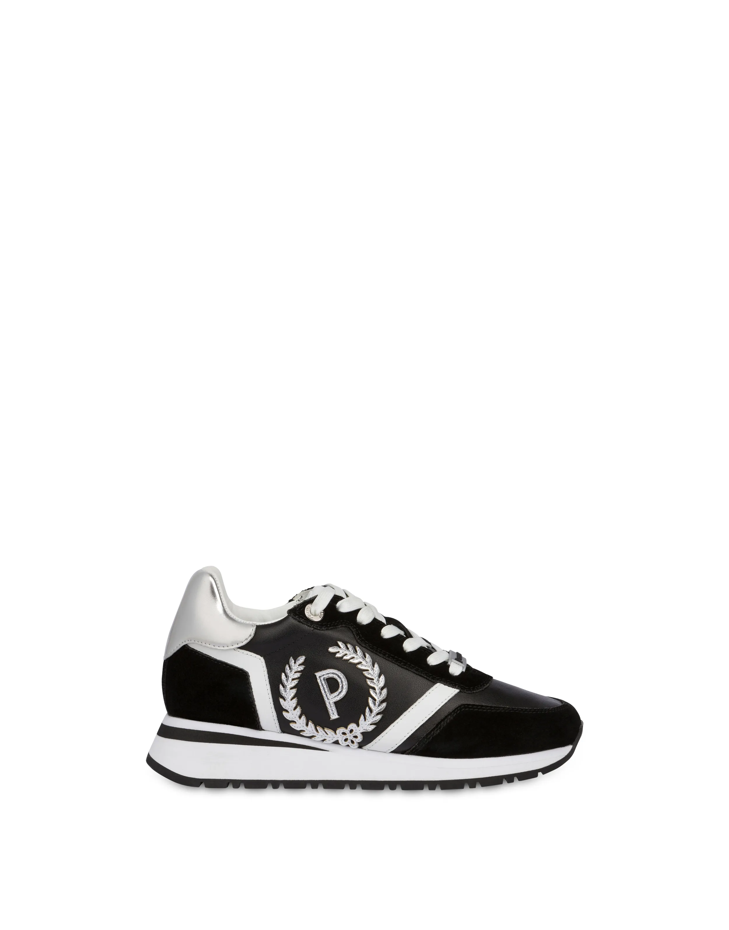     Linea Pollini Sneakers Con Dettagli Laminati Speedy Nero/nero/bianco/argento