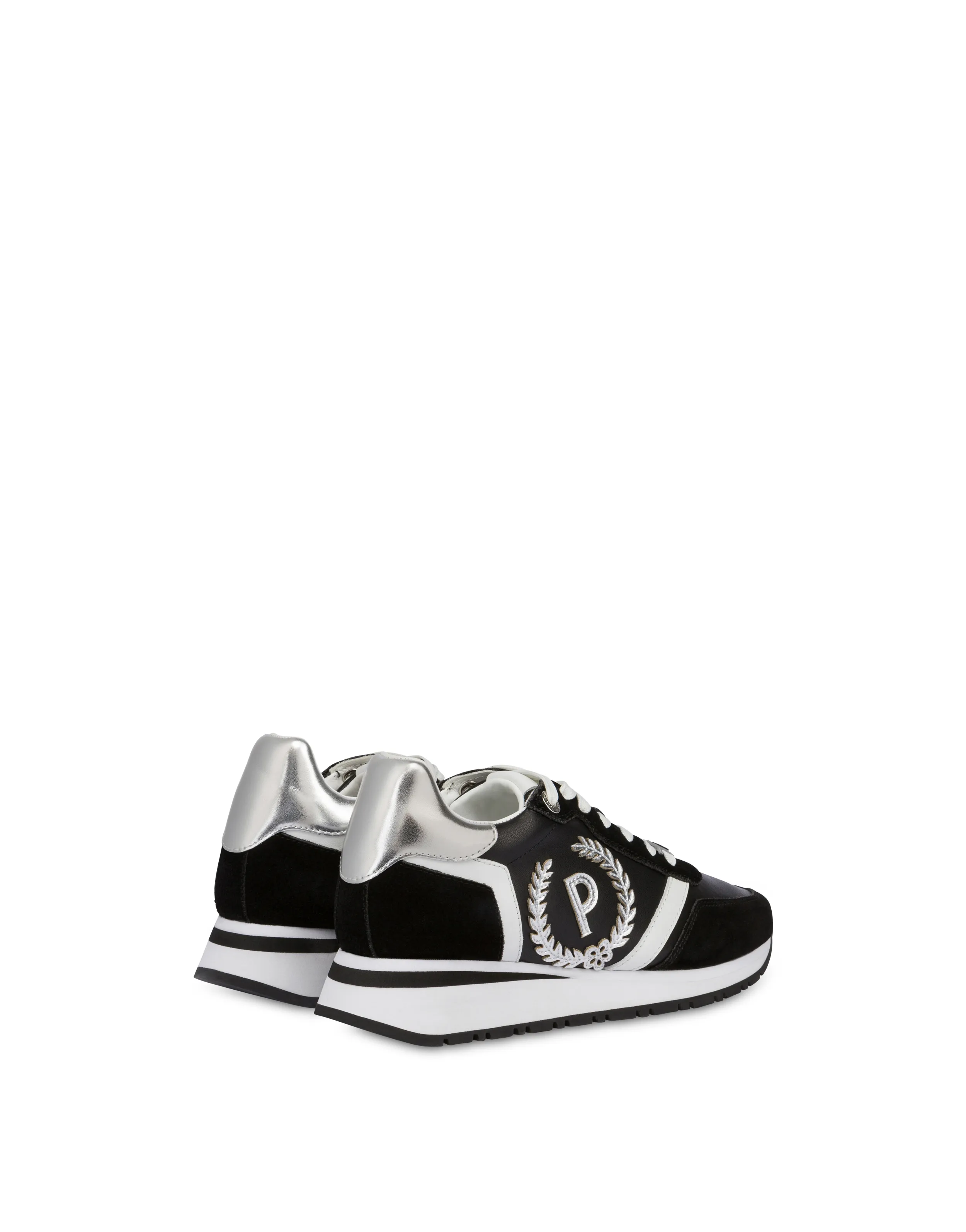     Linea Pollini Sneakers Con Dettagli Laminati Speedy Nero/nero/bianco/argento