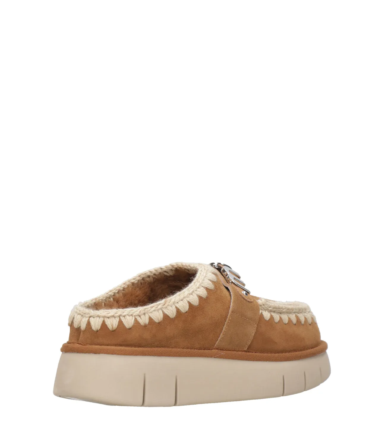 Mou | Sabot Bounce Clog Metal Logo Cognac