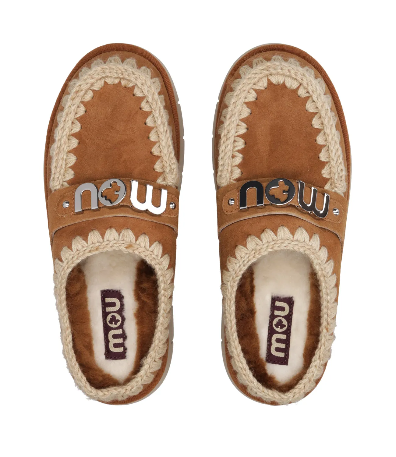 Mou | Sabot Bounce Clog Metal Logo Cognac