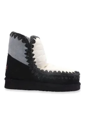 MOU Eskimo 18 Color Block Stivaletto Pelo Donna Iced Sea Black White