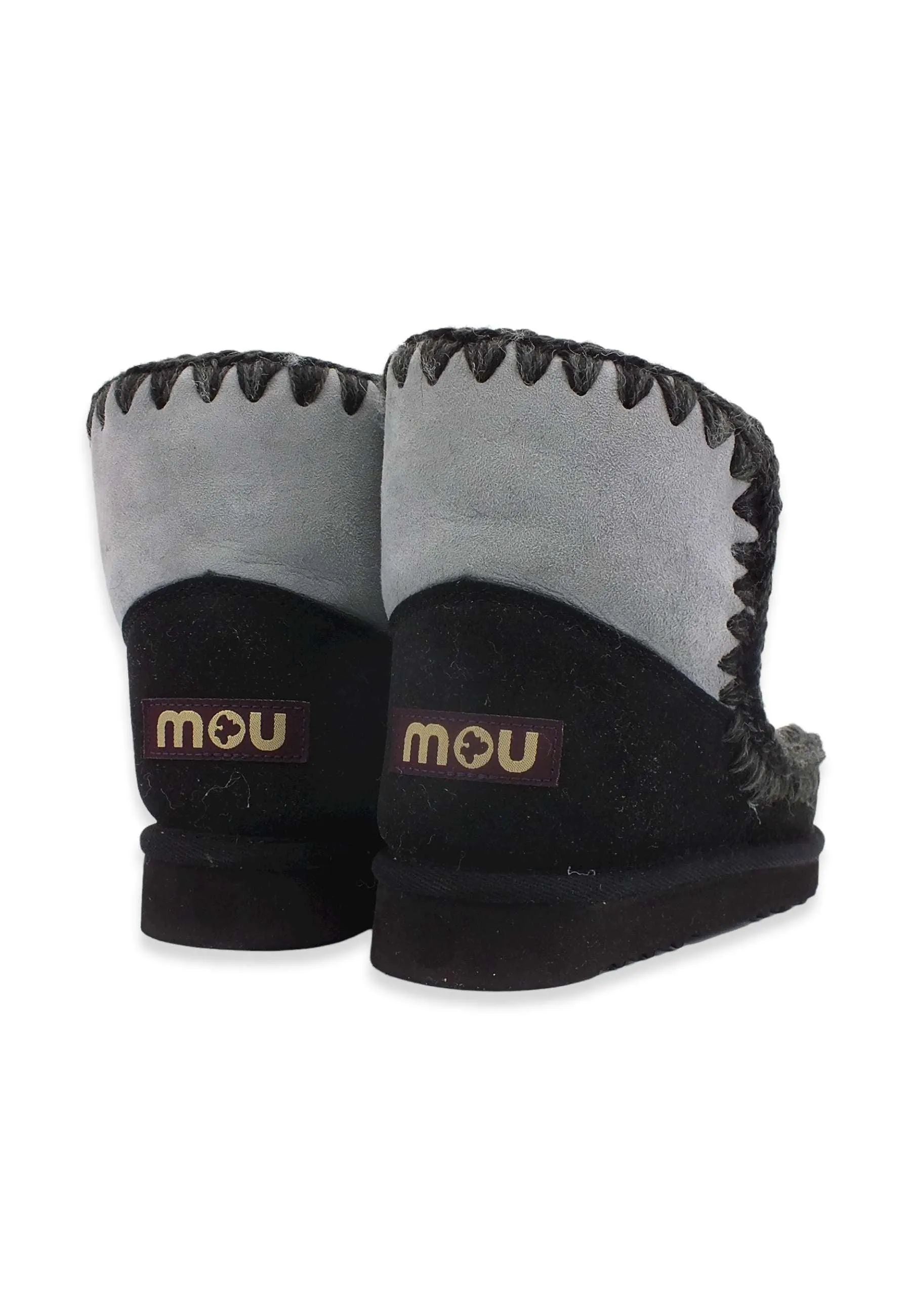 MOU Eskimo 18 Color Block Stivaletto Pelo Donna Iced Sea Black White