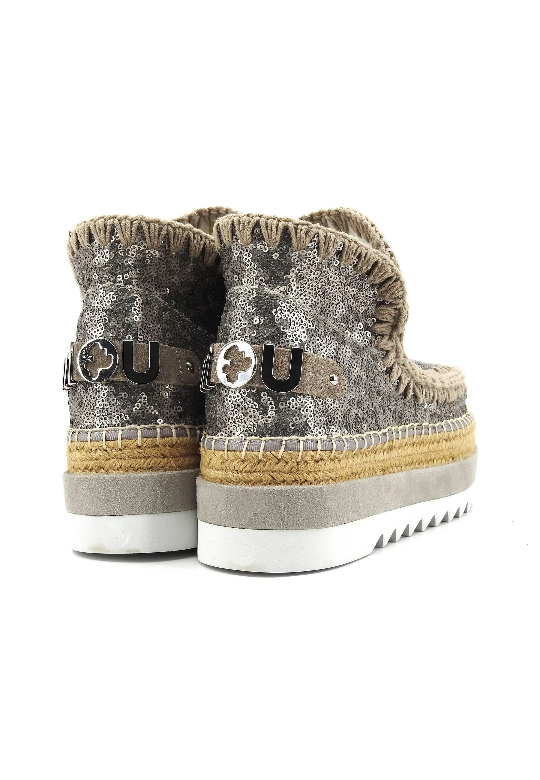 MOU Eskimo Jute Eva Stivaletto Donna Gunmetal MU.SW301003G