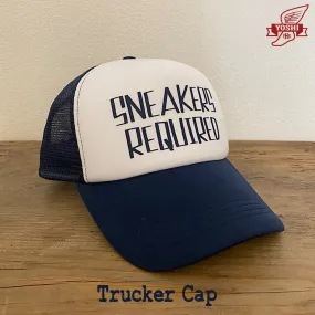 NAVY SNEAKERS REQUIRED trucker cap