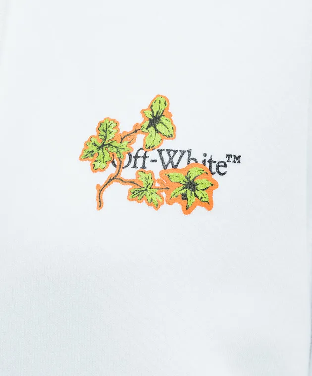 Off-White Felpa con cappuccio stampa logo bianco OWBB035F24FLE001