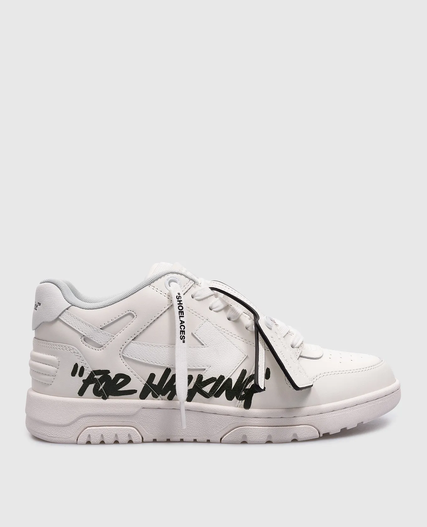 Off-White Sneakers OUT OF OFFICE in pelle bianca con stampa FOR WALKING OMIA189C99LEA012