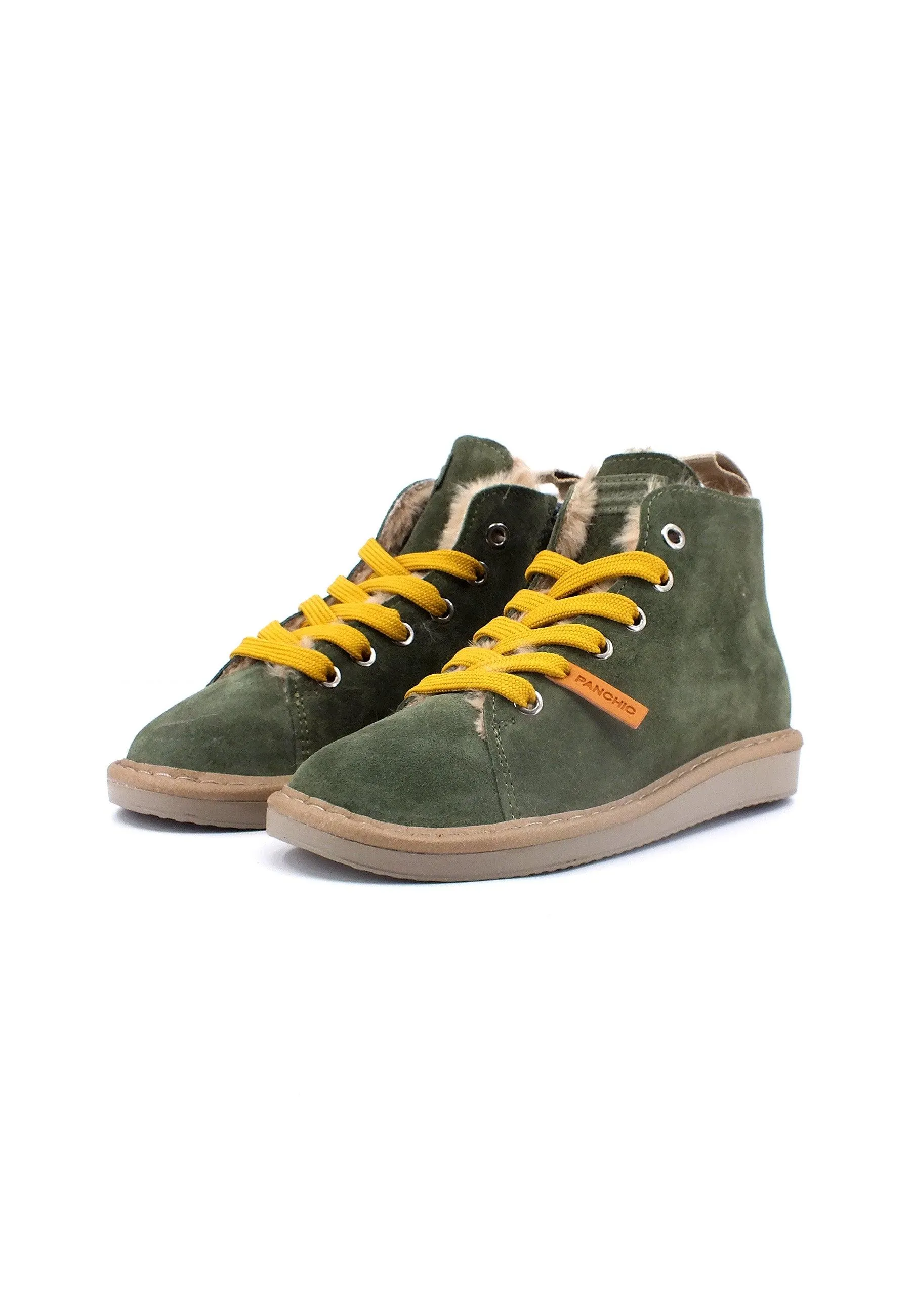 PAN CHIC Stivaletto Pelo Bimbo Military Green Yellow P01K007-00462032