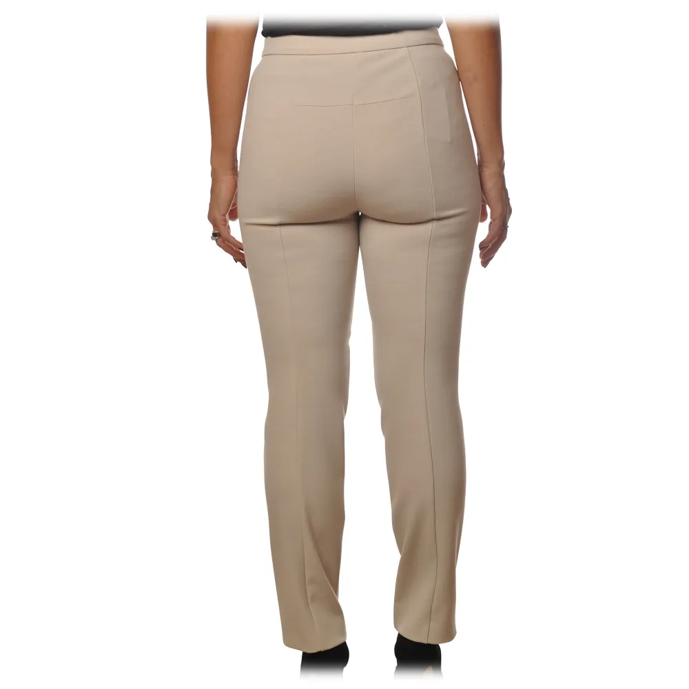 Patrizia Pepe - Pantalone Dritto con Tasca Chinos - Bianco Sporco - Pantalone - Made in Italy - Luxury Exclusive Collection