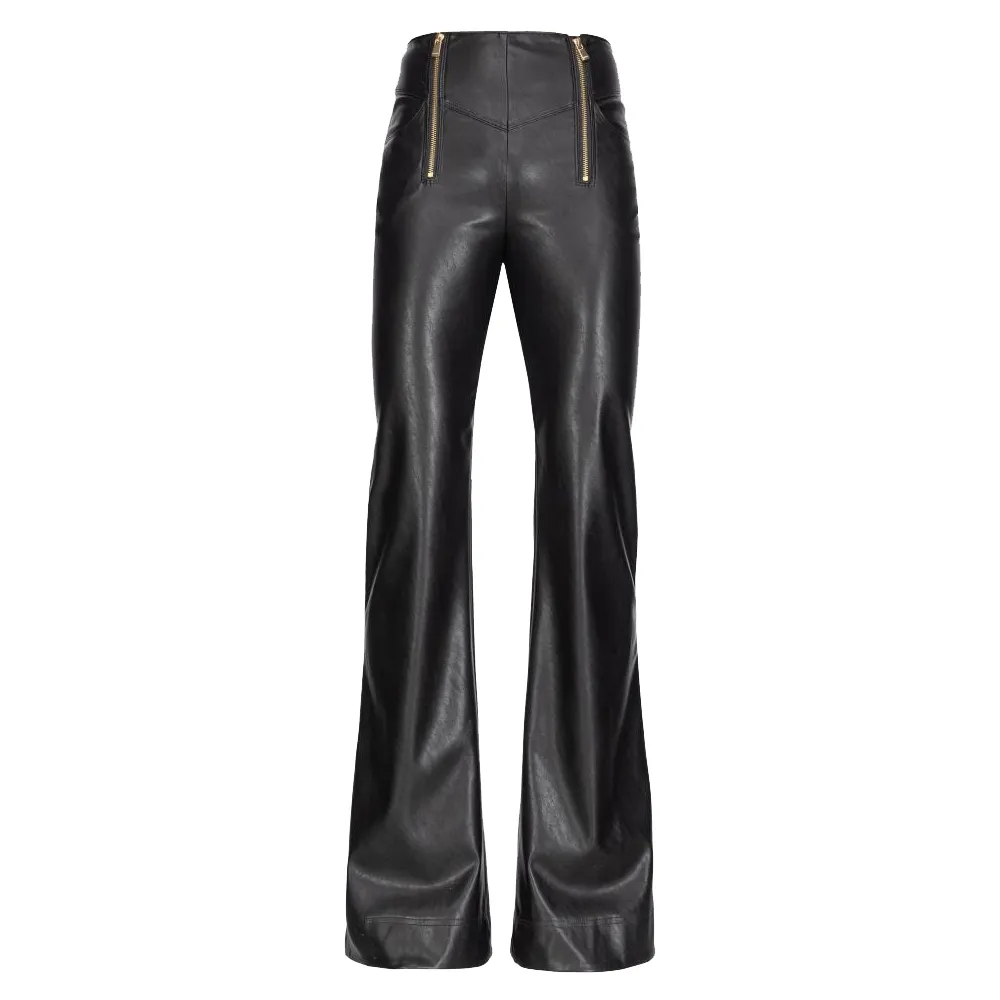 Pinko - Pantalone Flare Effetto Pelle - Nero - Pantalone - Made in Italy - Luxury Exclusive Collection