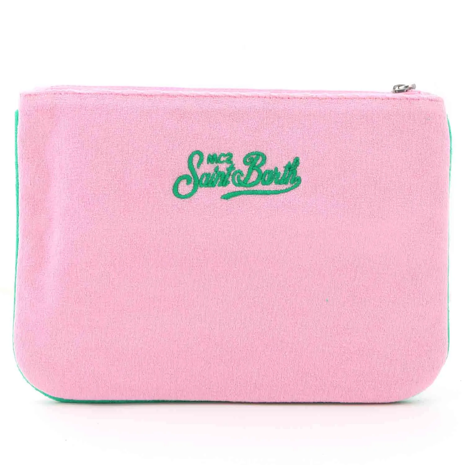 Pochette Parisienne In Spugna Rosa E Verde