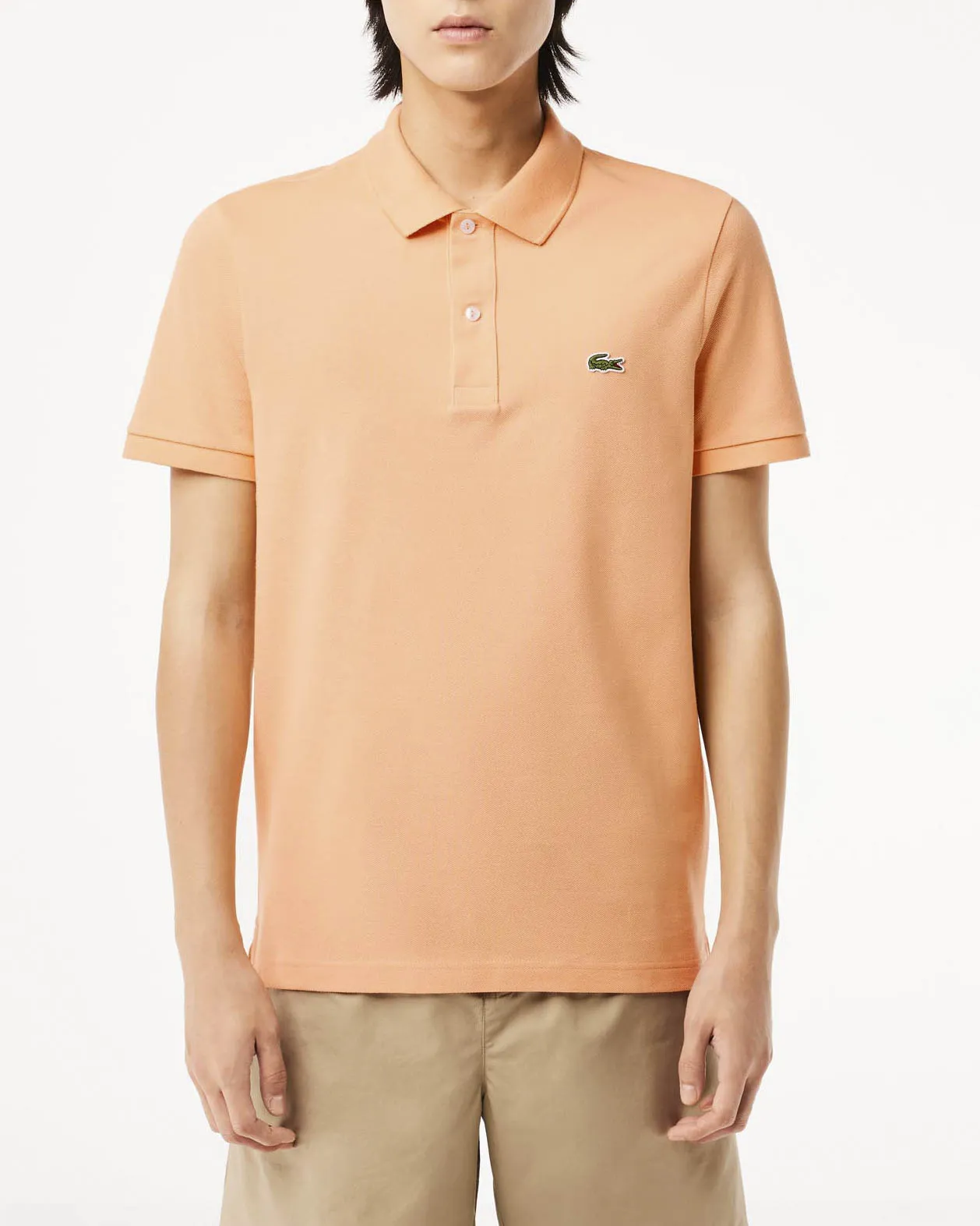 Polo albicocca slim fit PH4012 in petit piqué