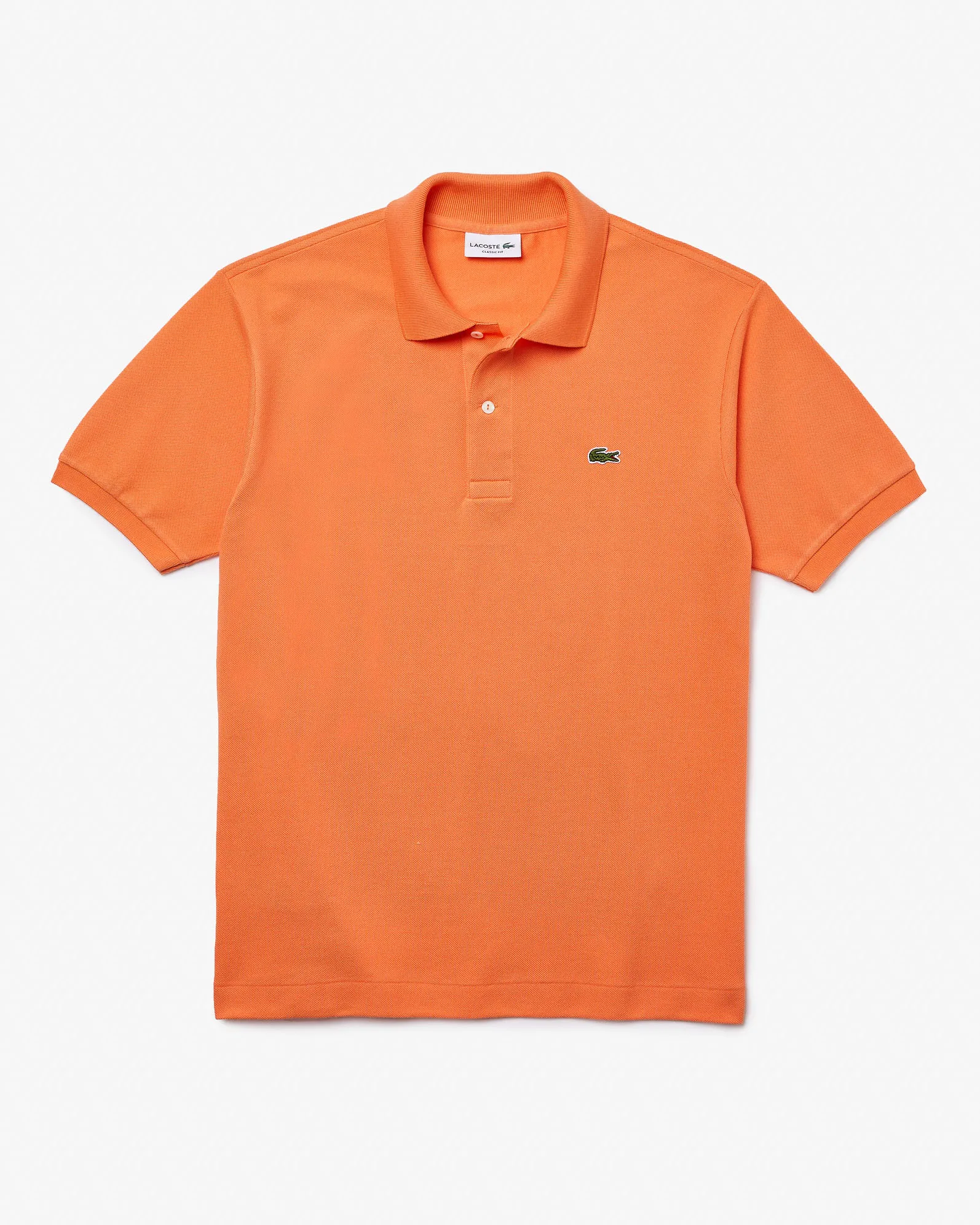 Polo arancione classic fit L.12.12 in petit piqué