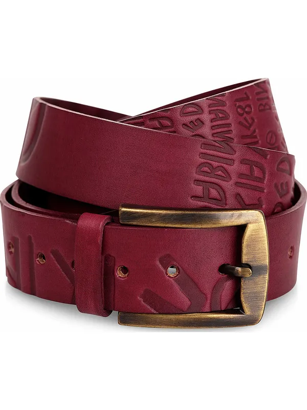 Red Belt in Genuine Leather Handmade