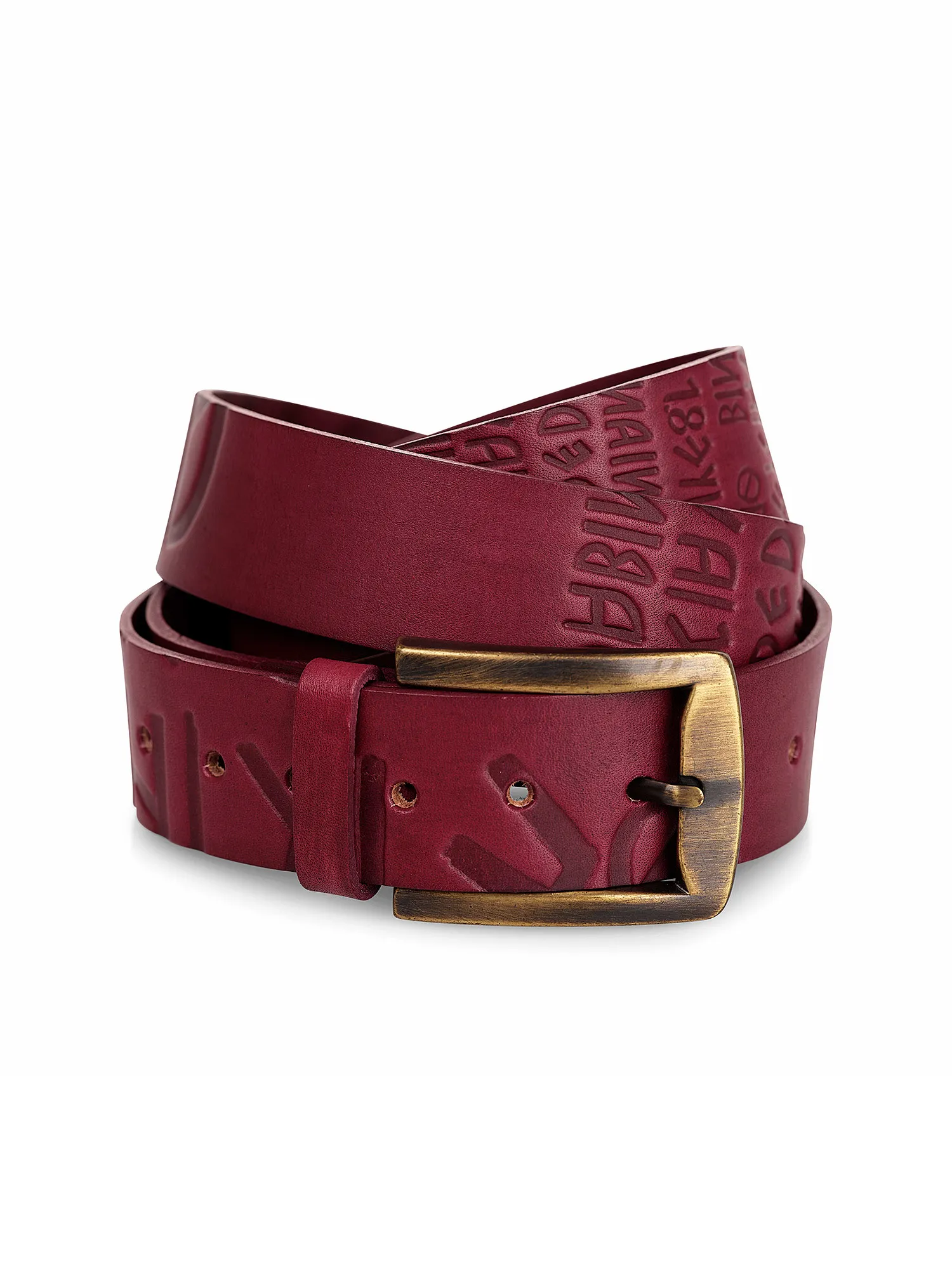 Red Belt in Genuine Leather Handmade