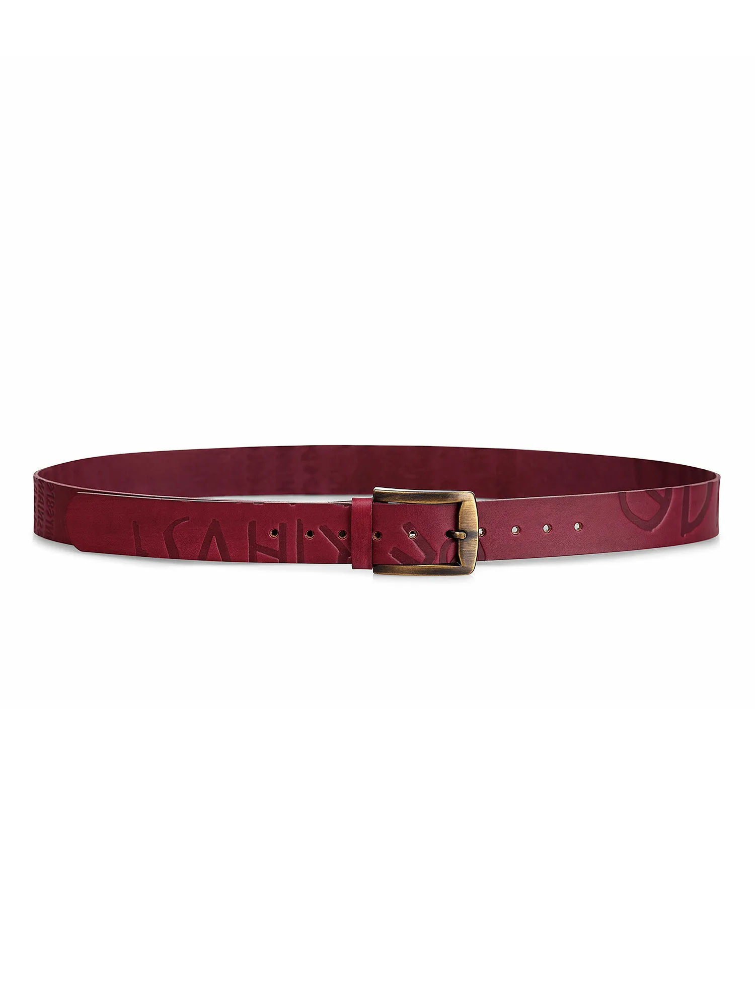 Red Belt in Genuine Leather Handmade