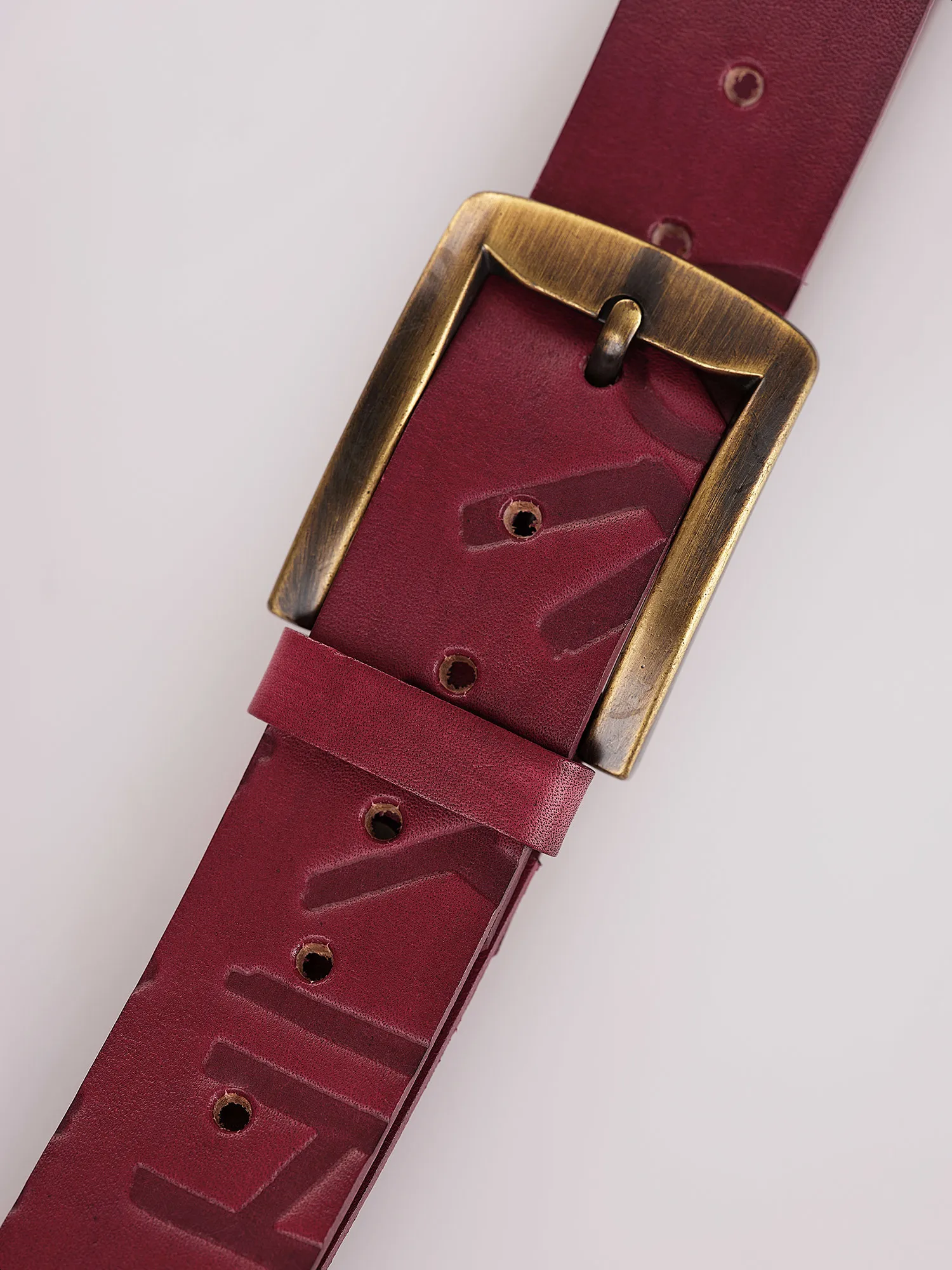 Red Belt in Genuine Leather Handmade