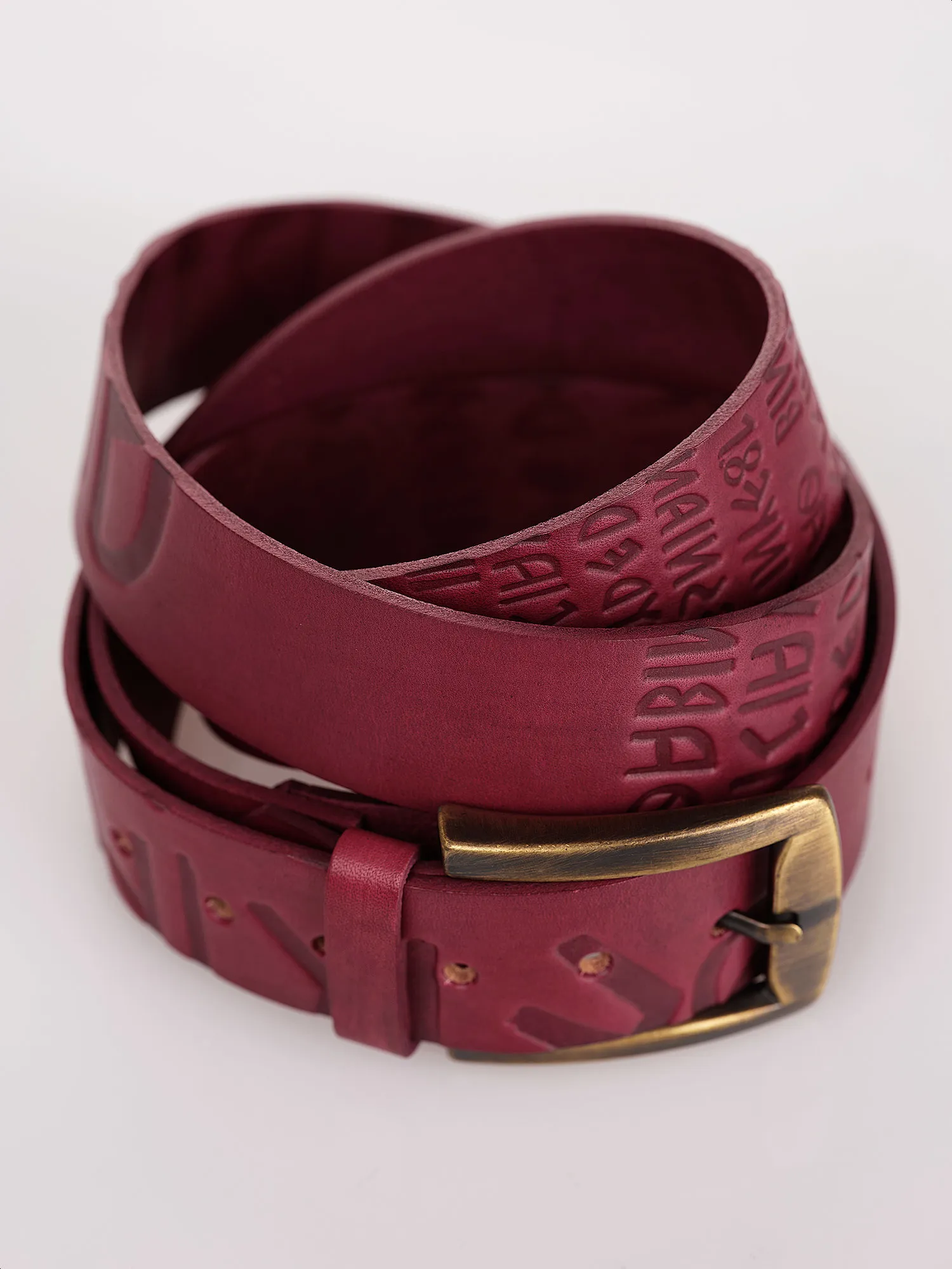 Red Belt in Genuine Leather Handmade