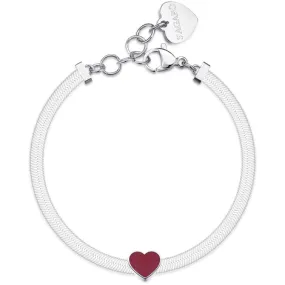 SAGAPO Bracciale donna con cuore centrale Sagapo Click