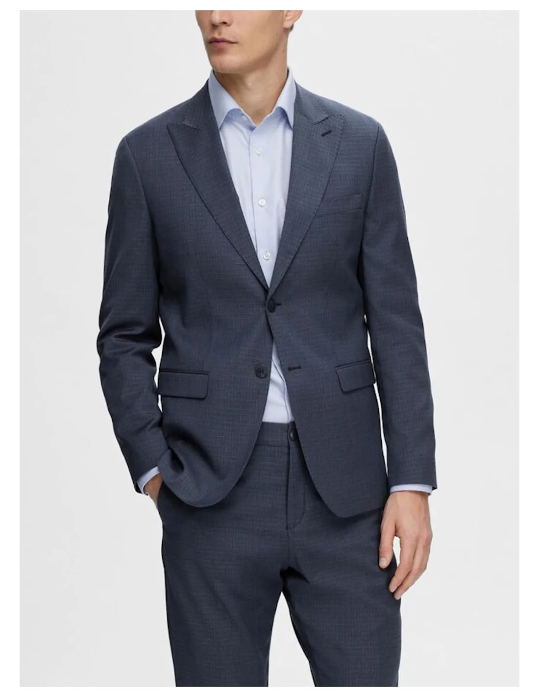 SELECTED BLAZER UOMO,SLHSLIM-NEIL BLUE CHECK BLZ