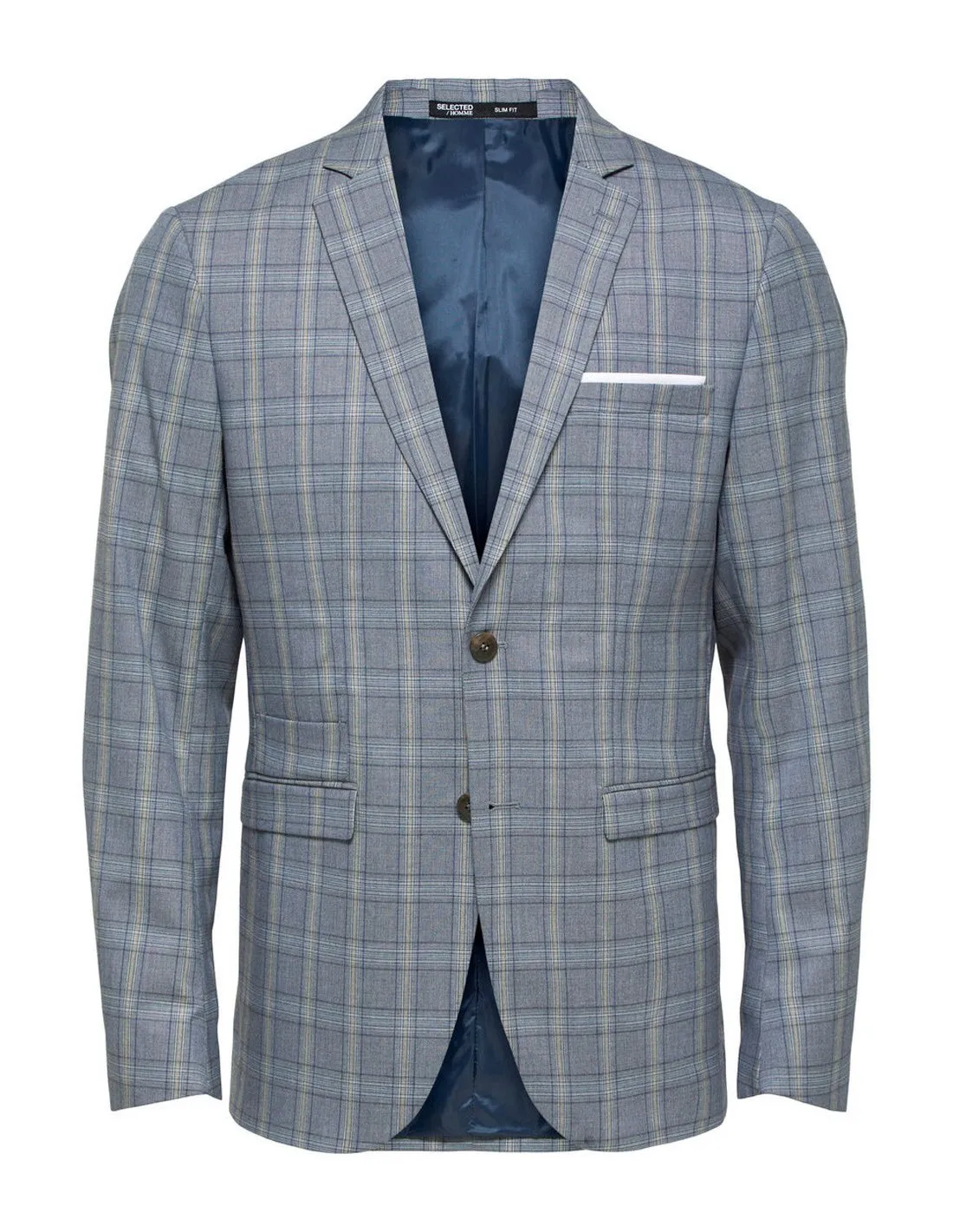 SELECTED BLAZER UOMO,SLHSLIM-TIMELOGAN BLU SND CHK