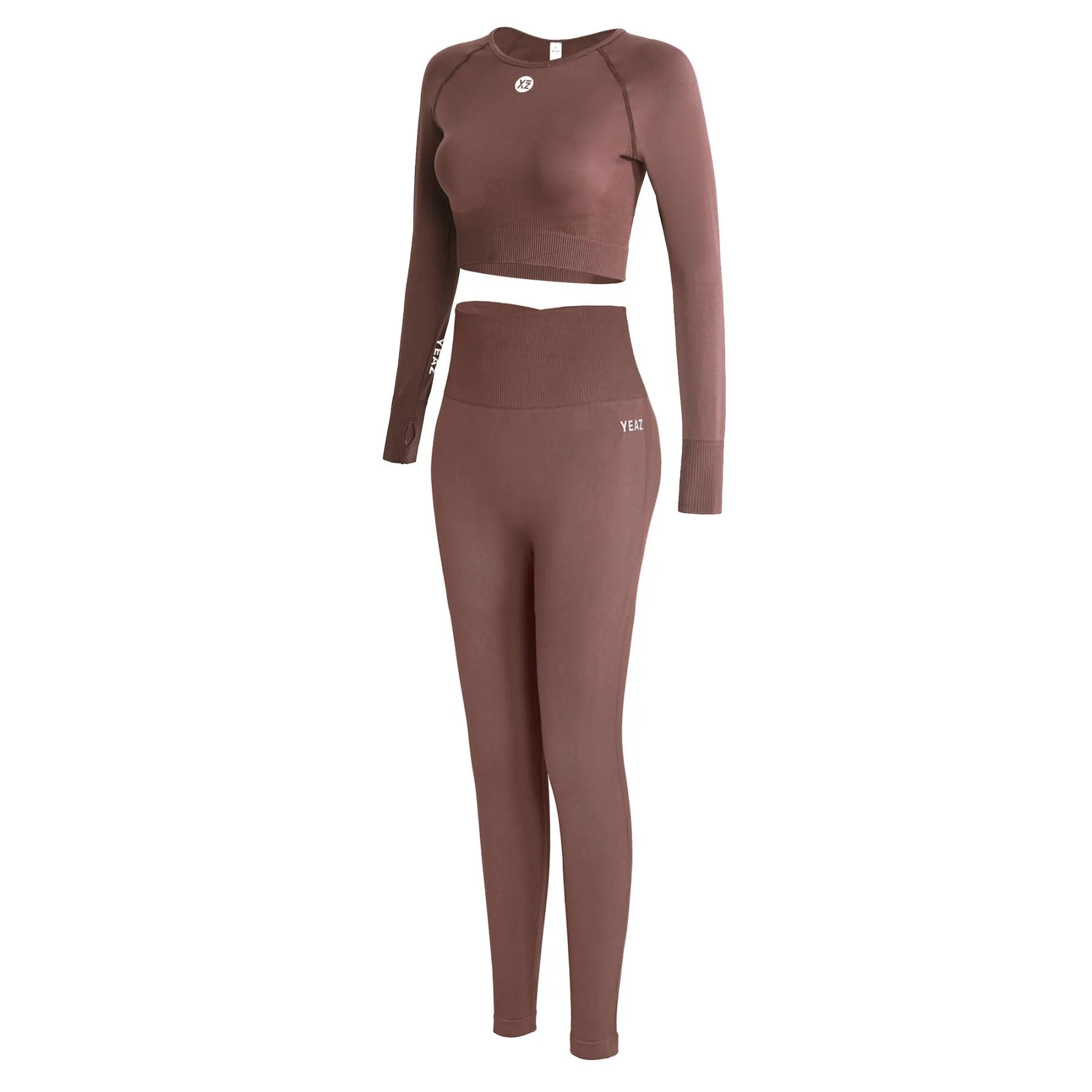 Set costume da bagno a maniche lunghe e leggings a vita alta da donna Yeaz Legend