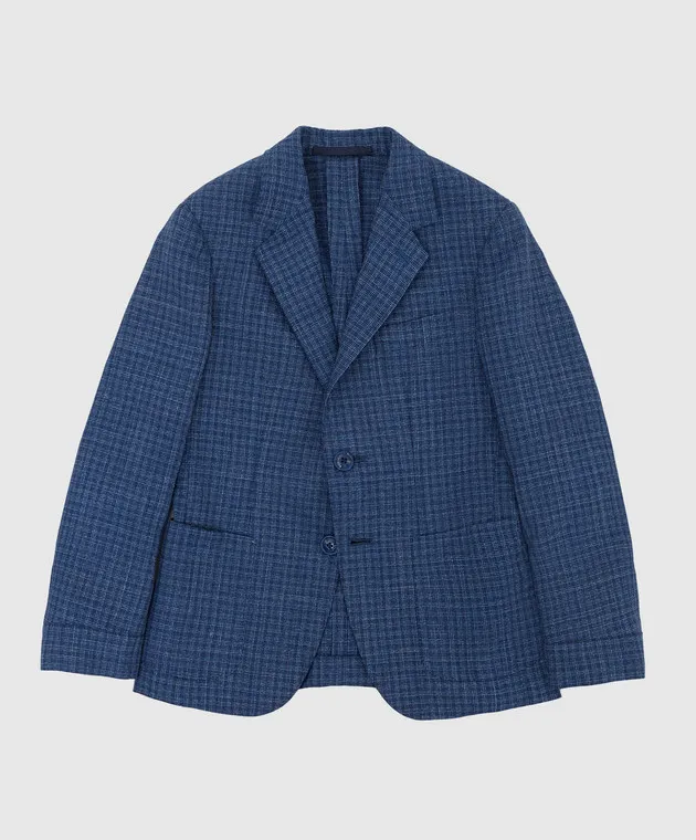 Stefano Ricci Blazer da bambino in lana e cashmere fantasia Y1RSGD22T4HC5004