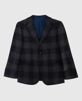 Stefano Ricci Blazer in lana a quadri per bambini Y1RSGD23T0W804