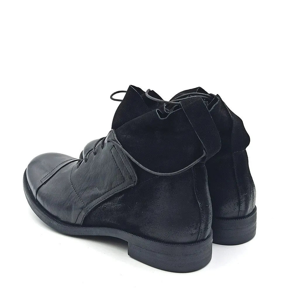 Stivaletto allacciato Donna in pelle Nero History541 INCA253 TEXAS/CAM NERO