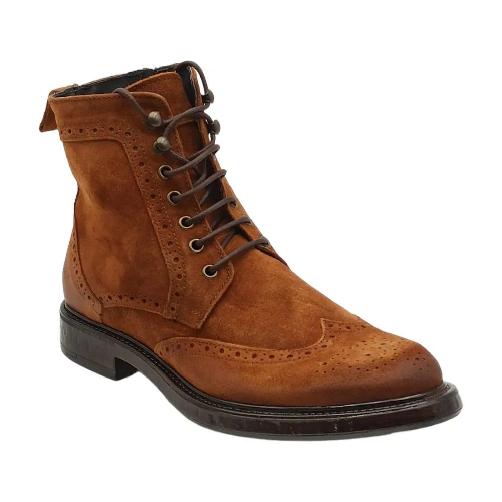 Stivaletto allacciato uomo 50160 BENSON Alpi perlair Cognac