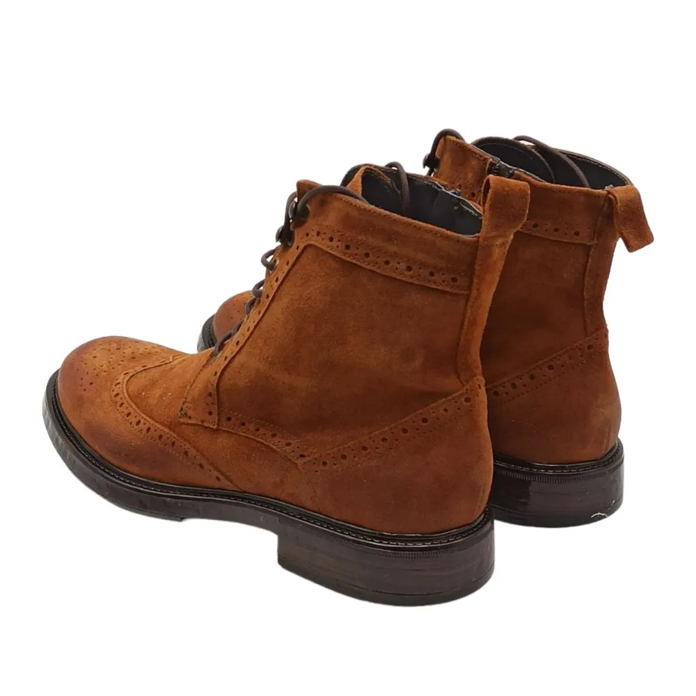 Stivaletto allacciato uomo 50160 BENSON Alpi perlair Cognac