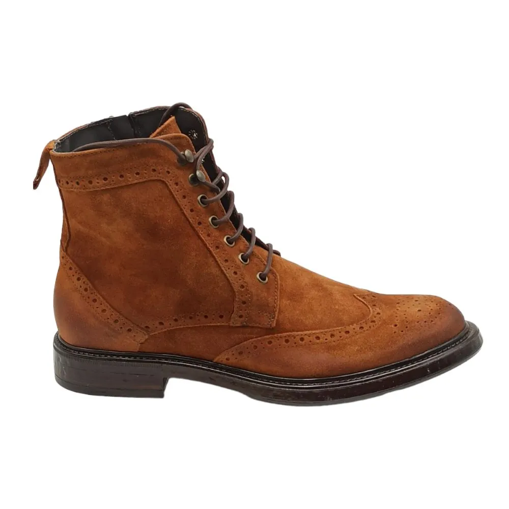 Stivaletto allacciato uomo 50160 BENSON Alpi perlair Cognac