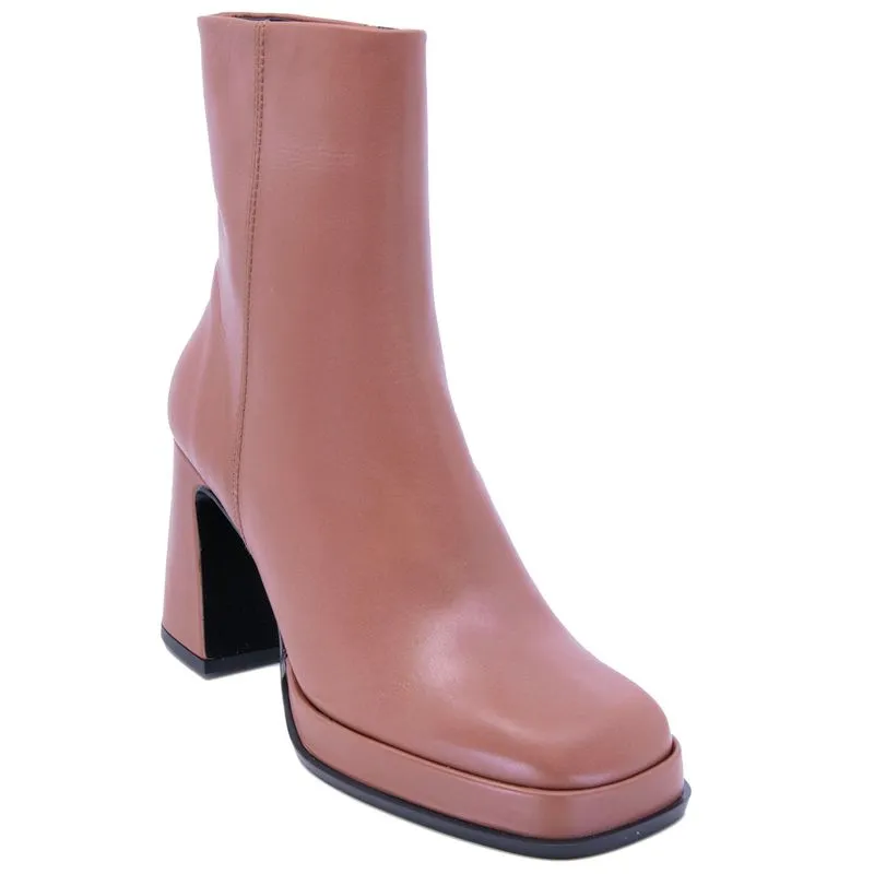 Stivaletto Stella Cognac con zip 