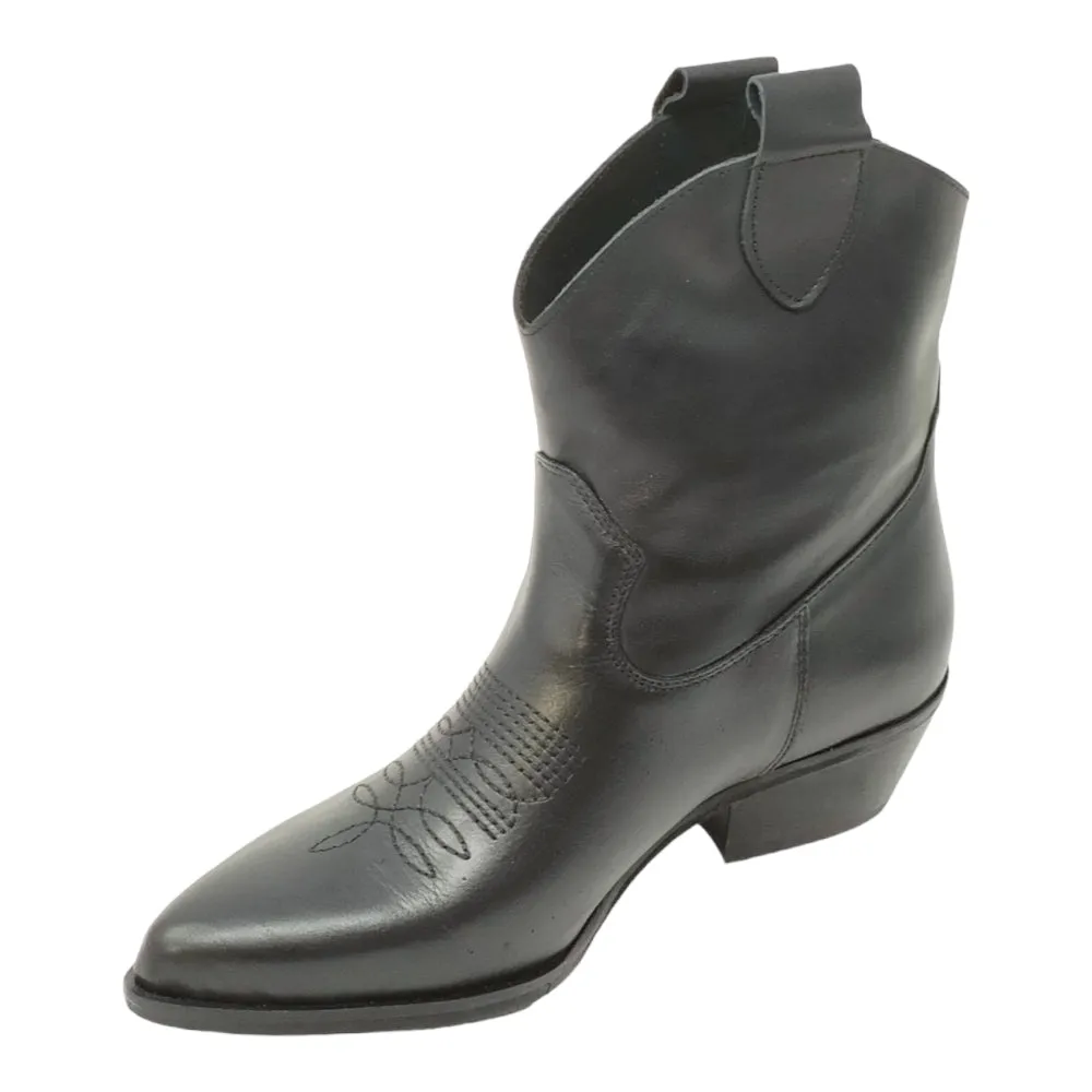 Stivaletto Texano donna pelle King of Hearts tex 20p nero