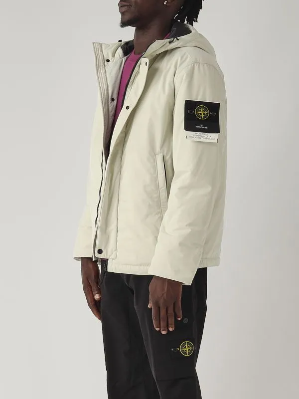 STONE ISLAND  Giubbotto uomo Stone Island in tessuto tecnico Avorio