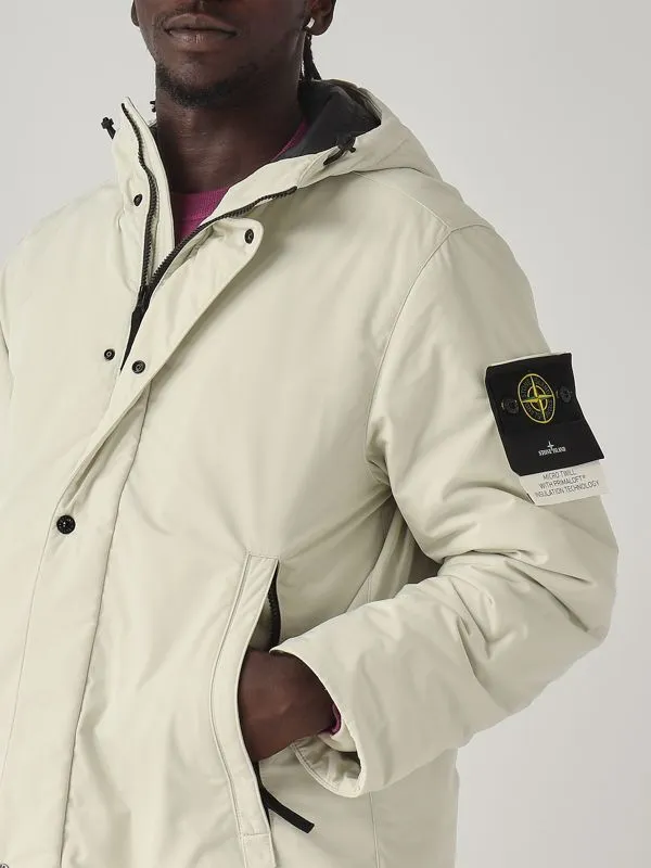 STONE ISLAND  Giubbotto uomo Stone Island in tessuto tecnico Avorio