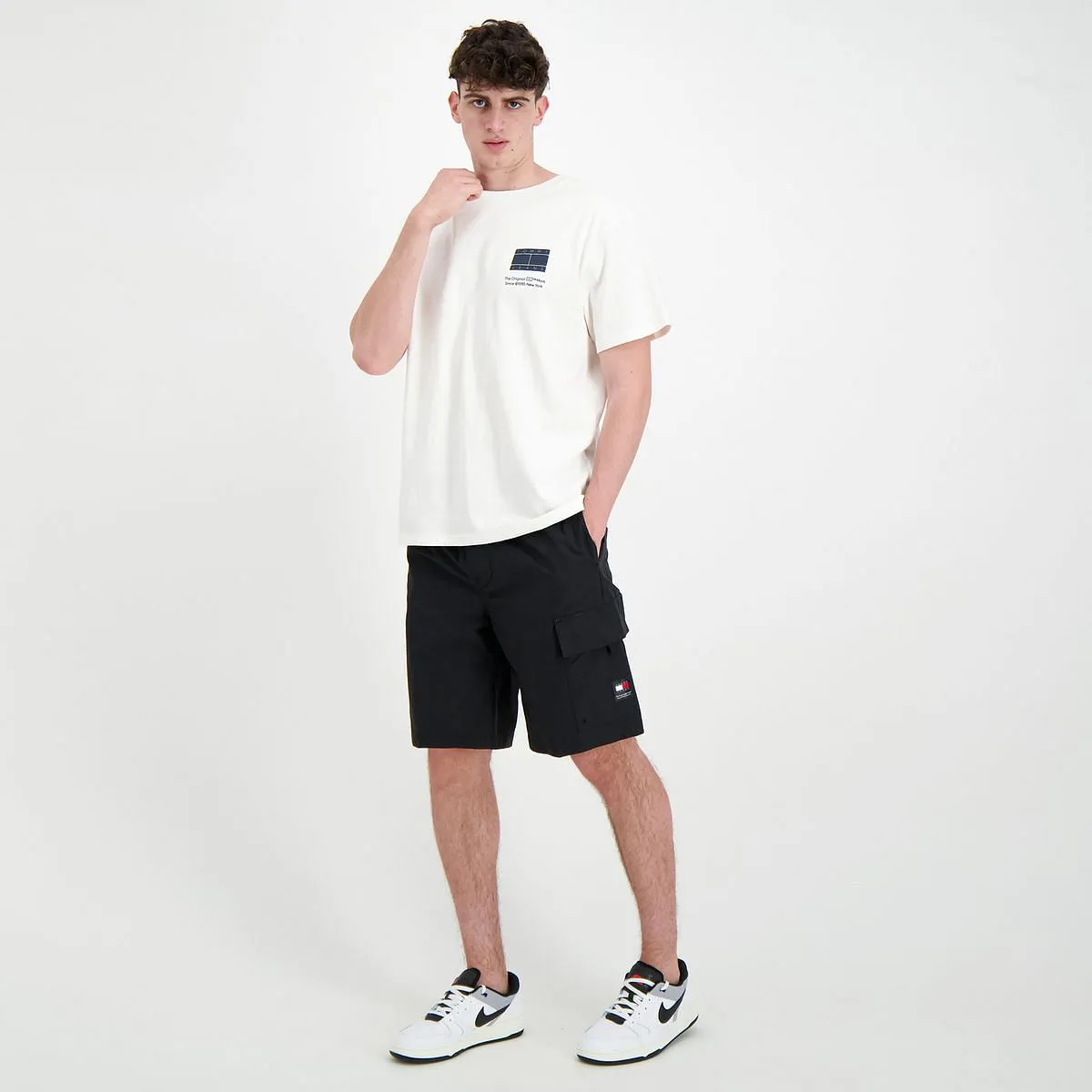      TOMMY JEANS BERMUDA CARGO IN COTONE E NYLON AIDEN  