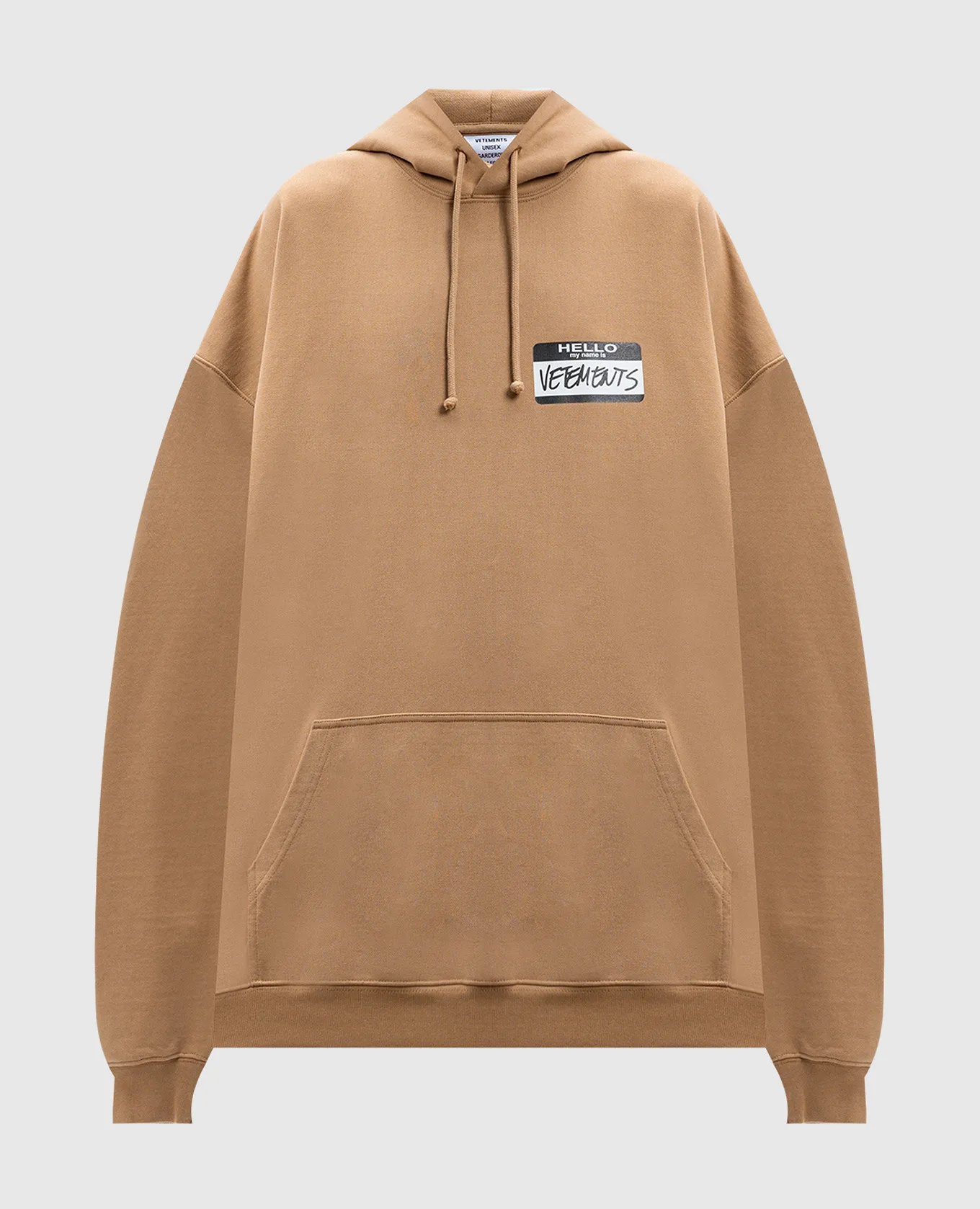 Vetements Felpa con cappuccio beige con logo UA65HD110SW