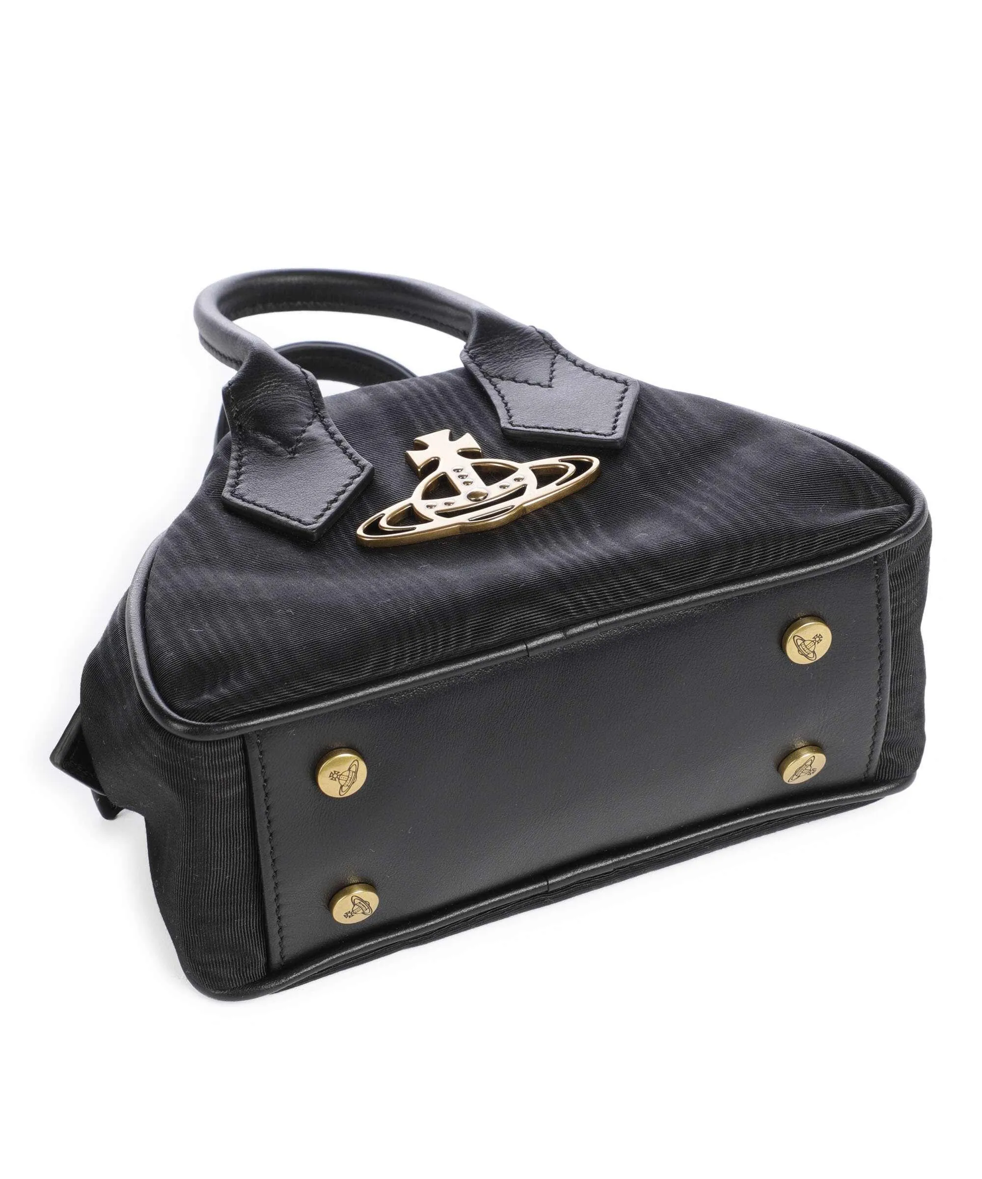  Vivienne Westwood Yasmine Moire Mini Borsa a tracolla tissu nero  