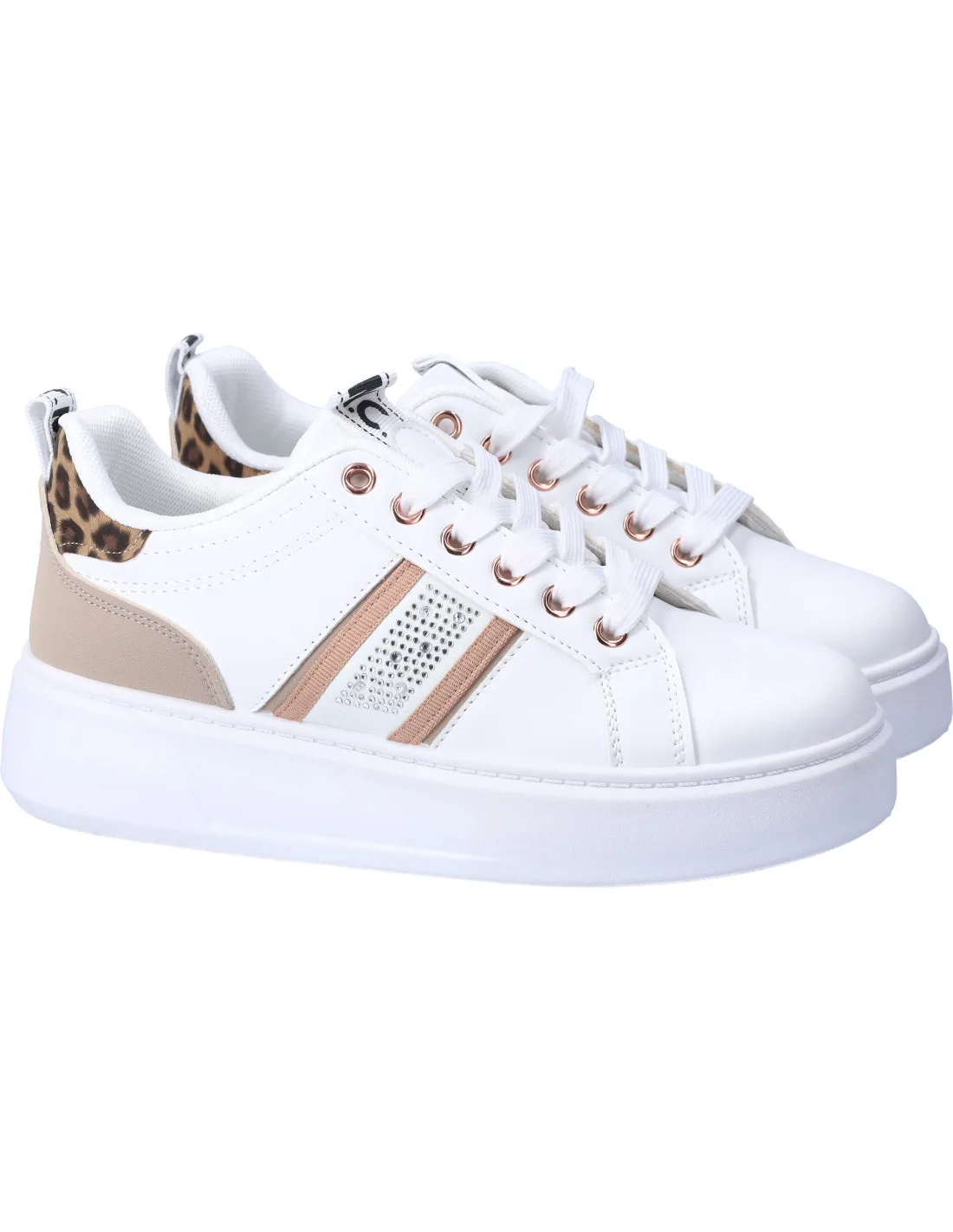 Ymca sneakers donna bianco-nud